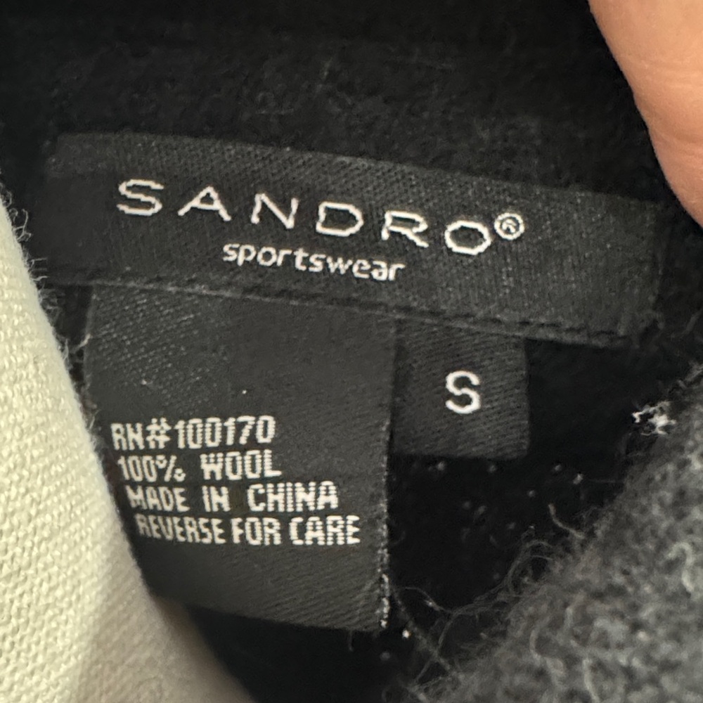 Sandro Sportswear 100% Wool Double-Breasted Peacoat – Size Small - Picture 2 of 13